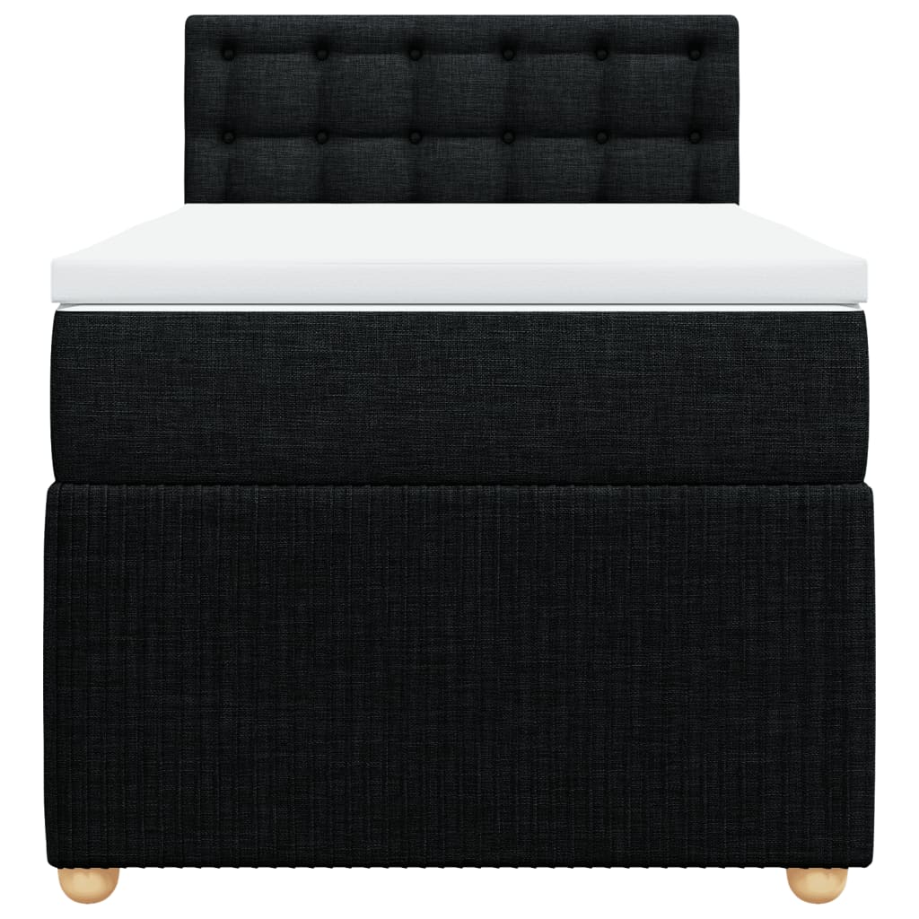 Boxspring met matras stof zwart 90x190 cm Bedden & bedframes | Creëer jouw Trendy Thuis | Gratis bezorgd & Retour | Trendy.nl