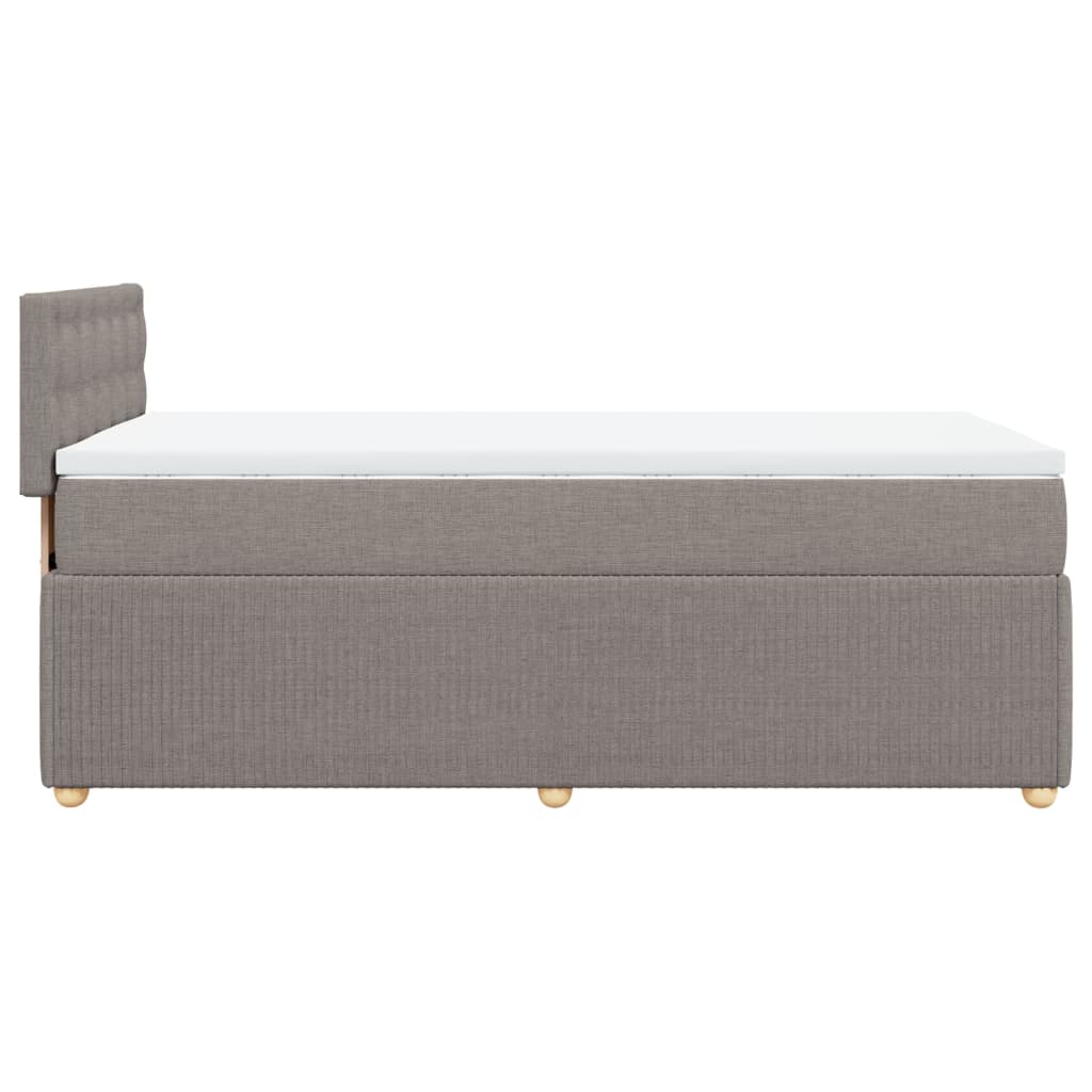 Boxspring met matras stof taupe 90x190 cm Bedden & bedframes | Creëer jouw Trendy Thuis | Gratis bezorgd & Retour | Trendy.nl