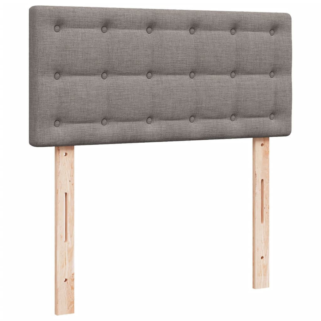 Boxspring met matras stof taupe 90x190 cm Bedden & bedframes | Creëer jouw Trendy Thuis | Gratis bezorgd & Retour | Trendy.nl