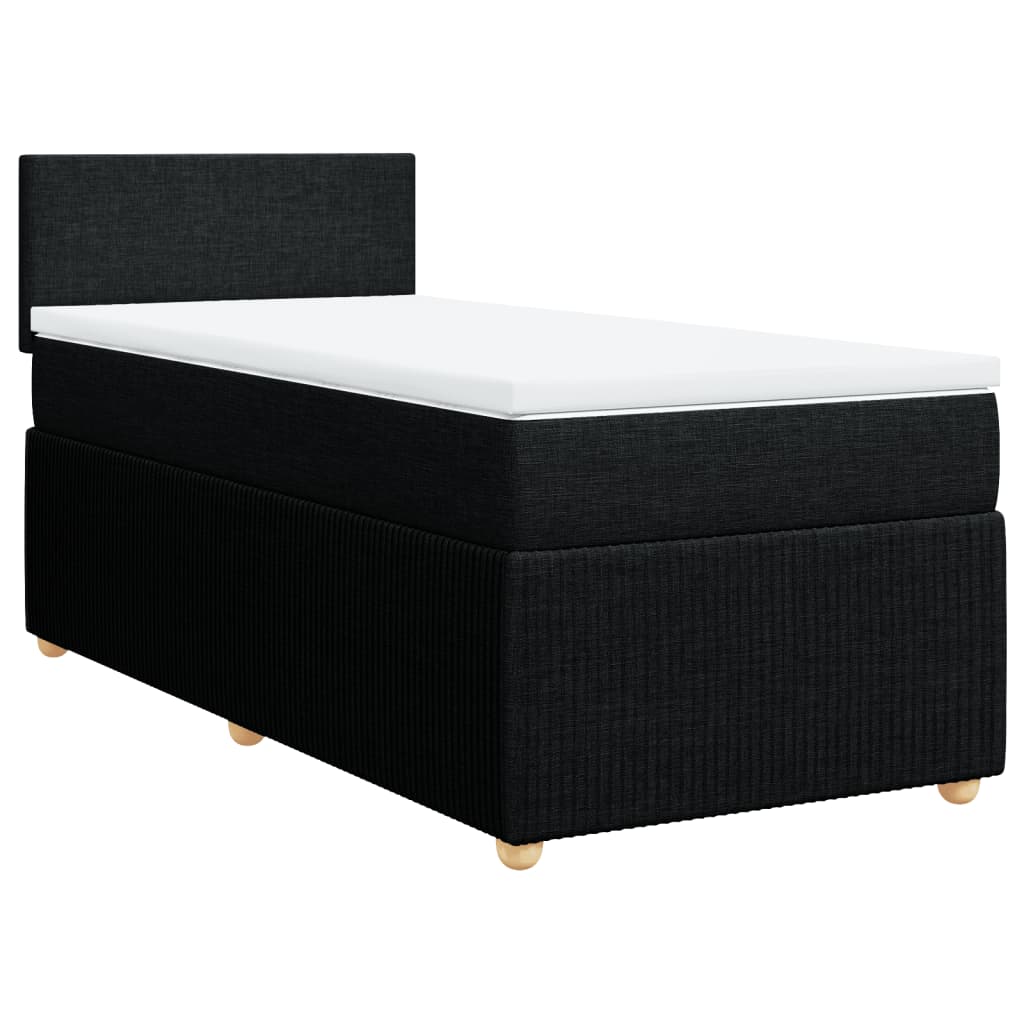 Boxspring met matras stof zwart 90x200 cm Bedden & bedframes | Creëer jouw Trendy Thuis | Gratis bezorgd & Retour | Trendy.nl