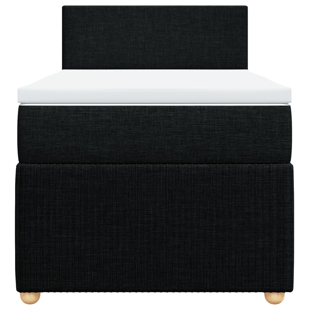 Boxspring met matras stof zwart 90x200 cm Bedden & bedframes | Creëer jouw Trendy Thuis | Gratis bezorgd & Retour | Trendy.nl