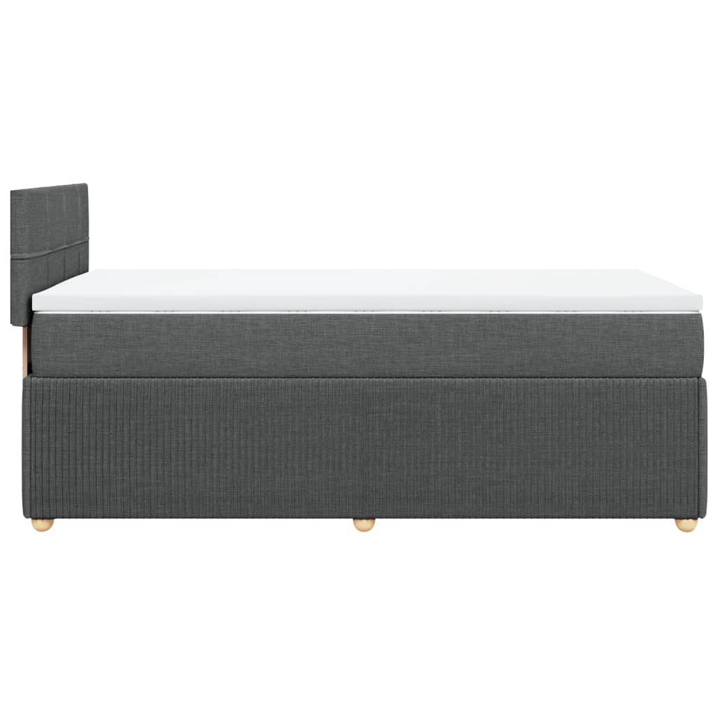 Boxspring met matras stof donkergrijs 90x200 cm Bedden & bedframes | Creëer jouw Trendy Thuis | Gratis bezorgd & Retour | Trendy.nl