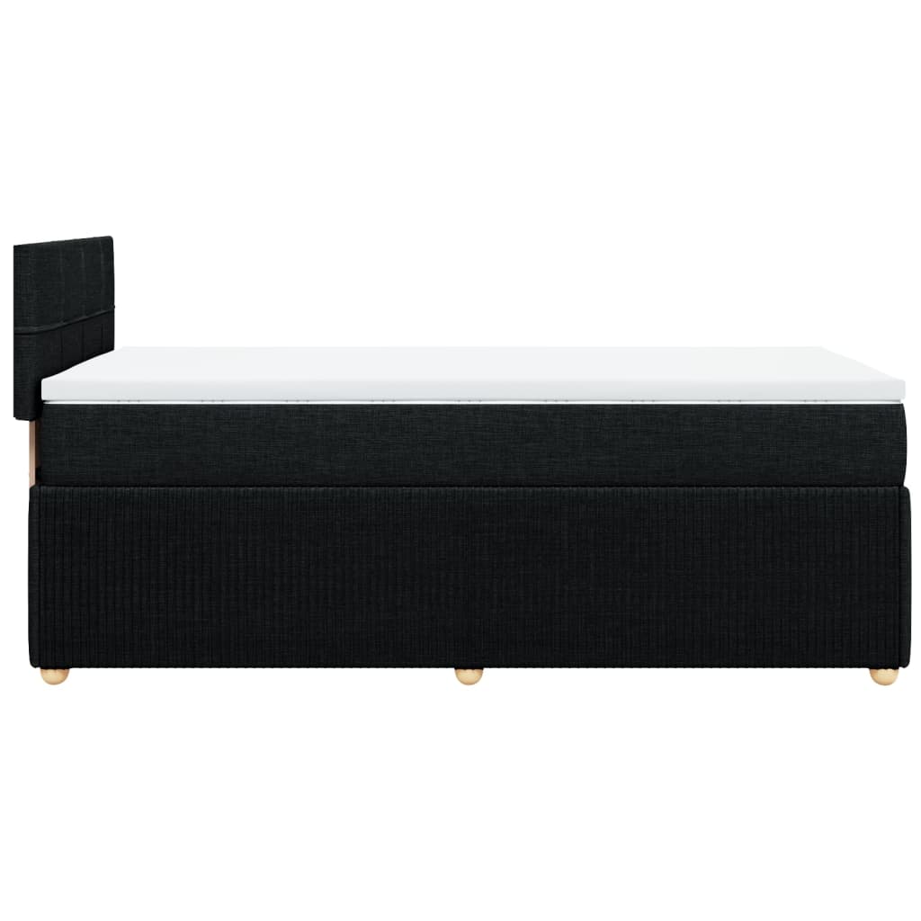 Boxspring met matras stof zwart 90x200 cm Bedden & bedframes | Creëer jouw Trendy Thuis | Gratis bezorgd & Retour | Trendy.nl