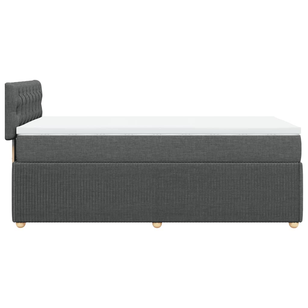 Boxspring met matras stof donkergrijs 90x200 cm Bedden & bedframes | Creëer jouw Trendy Thuis | Gratis bezorgd & Retour | Trendy.nl