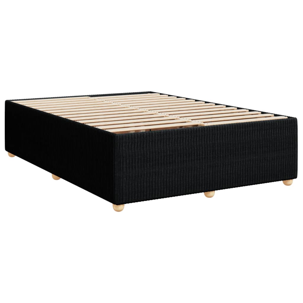 Boxspring met matras stof zwart 140x190 cm Bedden & bedframes | Creëer jouw Trendy Thuis | Gratis bezorgd & Retour | Trendy.nl