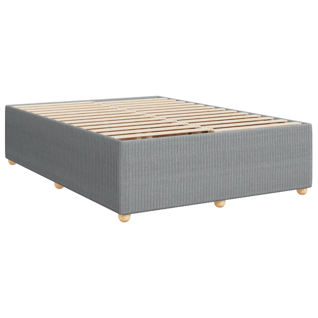 Boxspring met matras stof lichtgrijs 140x190 cm Bedden & bedframes | Creëer jouw Trendy Thuis | Gratis bezorgd & Retour | Trendy.nl