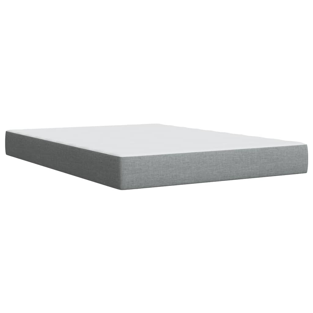 Boxspring met matras stof lichtgrijs 140x200 cm Bedden & bedframes | Creëer jouw Trendy Thuis | Gratis bezorgd & Retour | Trendy.nl