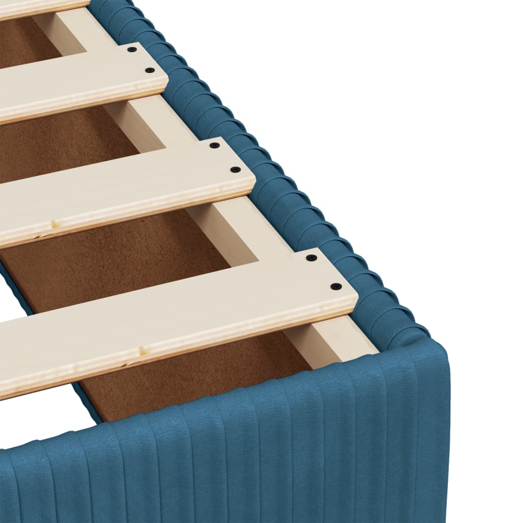 Boxspring met matras fluweel blauw 90x190 cm Bedden & bedframes | Creëer jouw Trendy Thuis | Gratis bezorgd & Retour | Trendy.nl