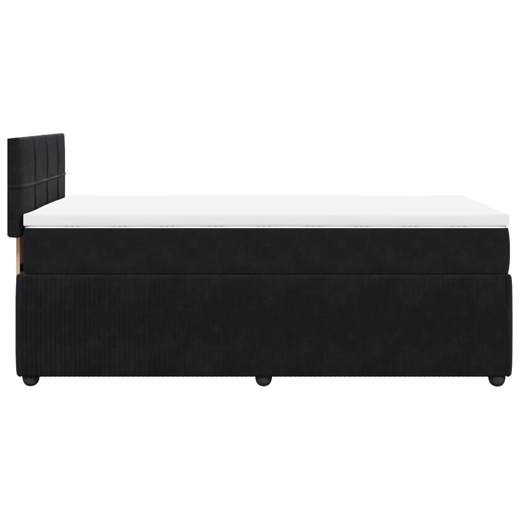 Boxspring met matras fluweel zwart 90x190 cm Bedden & bedframes | Creëer jouw Trendy Thuis | Gratis bezorgd & Retour | Trendy.nl