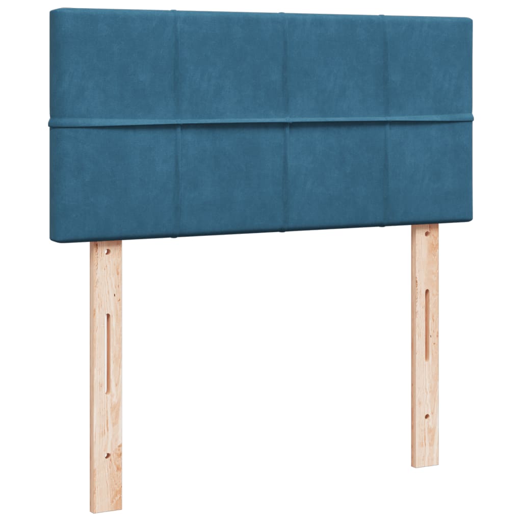 Boxspring met matras fluweel blauw 90x190 cm Bedden & bedframes | Creëer jouw Trendy Thuis | Gratis bezorgd & Retour | Trendy.nl