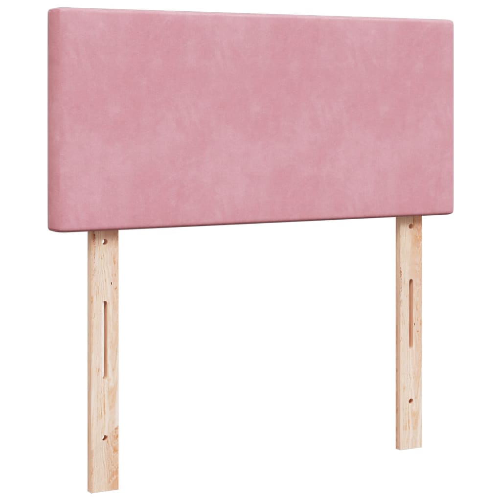 Boxspring met matras fluweel roze 90x200 cm Bedden & bedframes | Creëer jouw Trendy Thuis | Gratis bezorgd & Retour | Trendy.nl