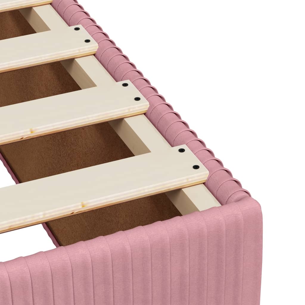 Boxspring met matras fluweel roze 90x200 cm Bedden & bedframes | Creëer jouw Trendy Thuis | Gratis bezorgd & Retour | Trendy.nl