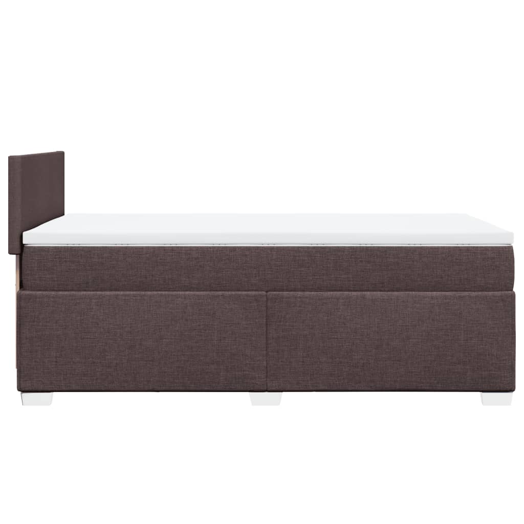 Boxspring met matras stof donkerbruin 90x190 cm Bedden & bedframes | Creëer jouw Trendy Thuis | Gratis bezorgd & Retour | Trendy.nl