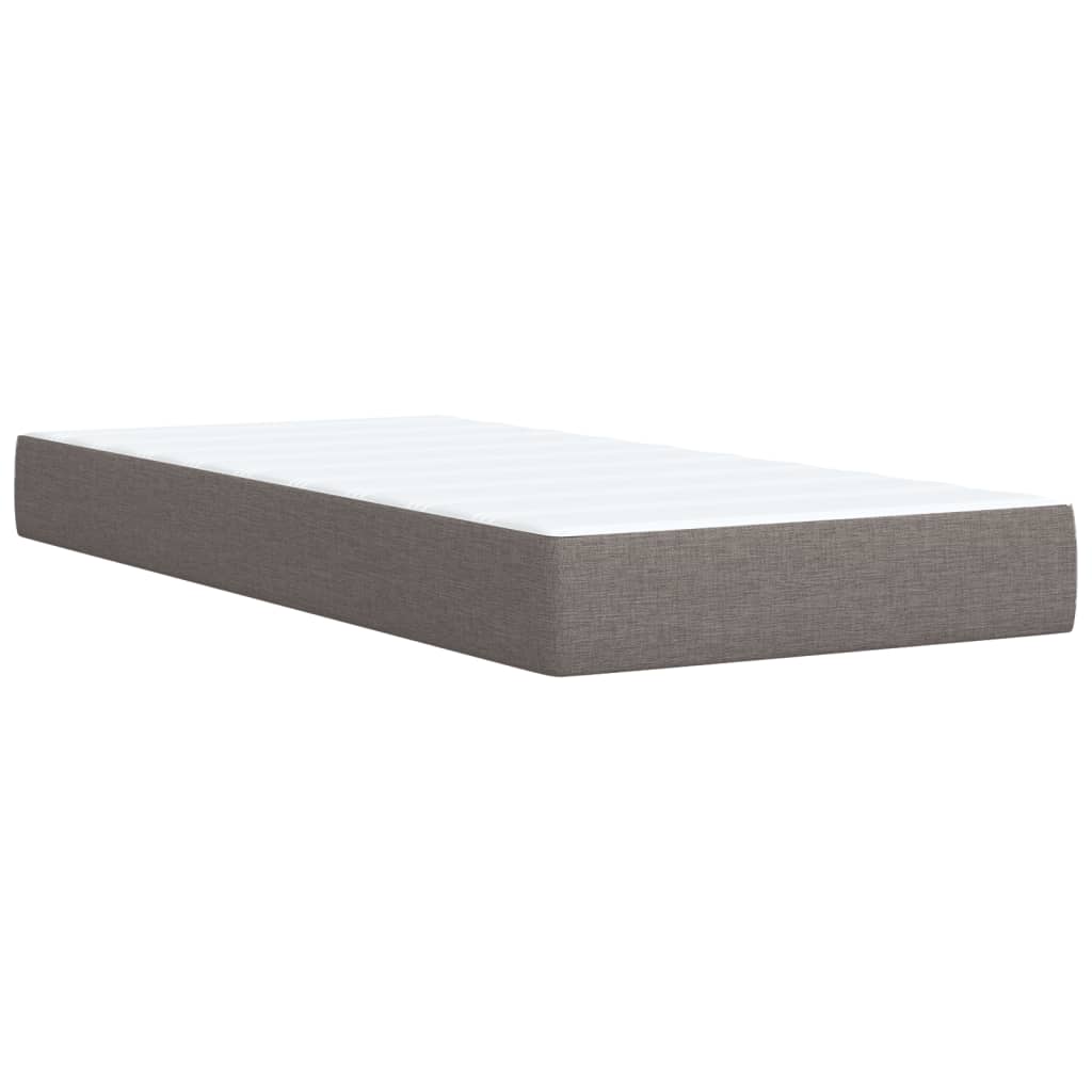 Boxspring met matras stof taupe 90x190 cm