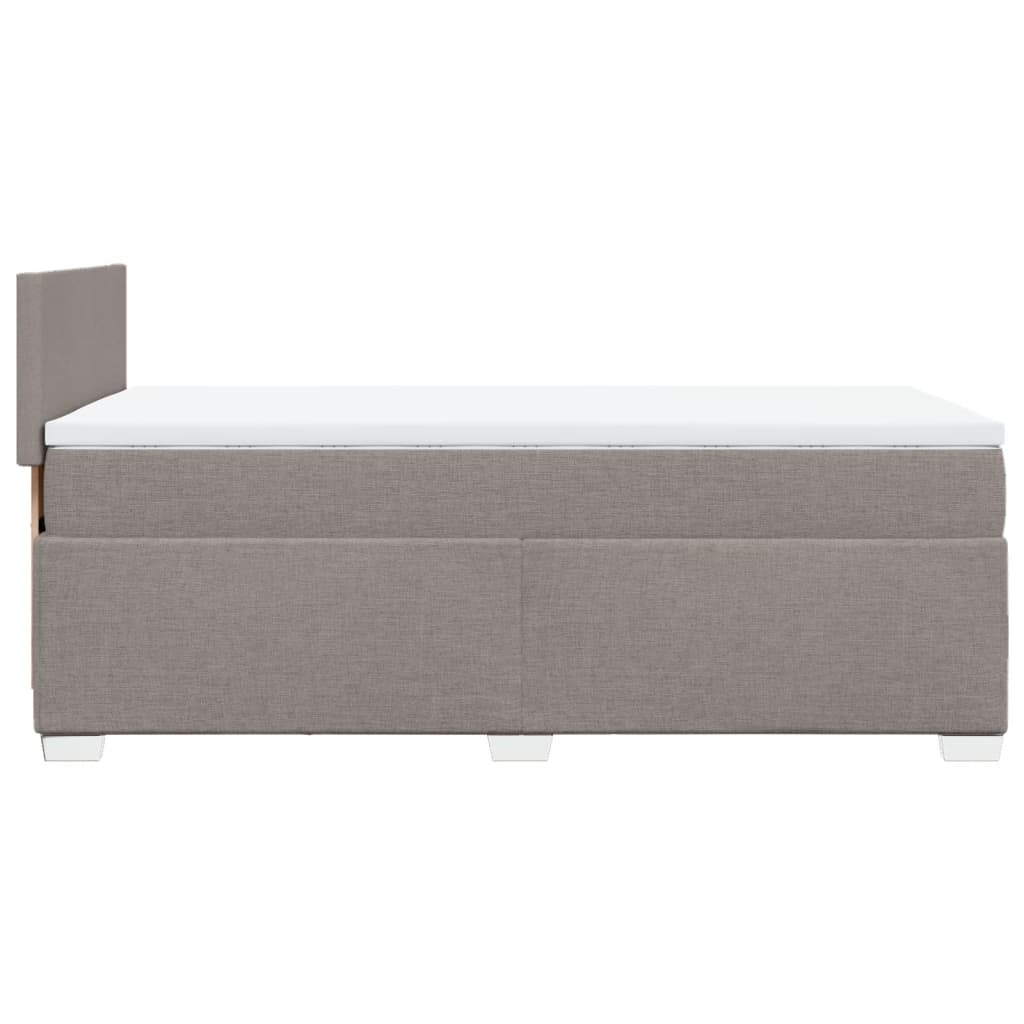 Boxspring met matras stof taupe 90x190 cm