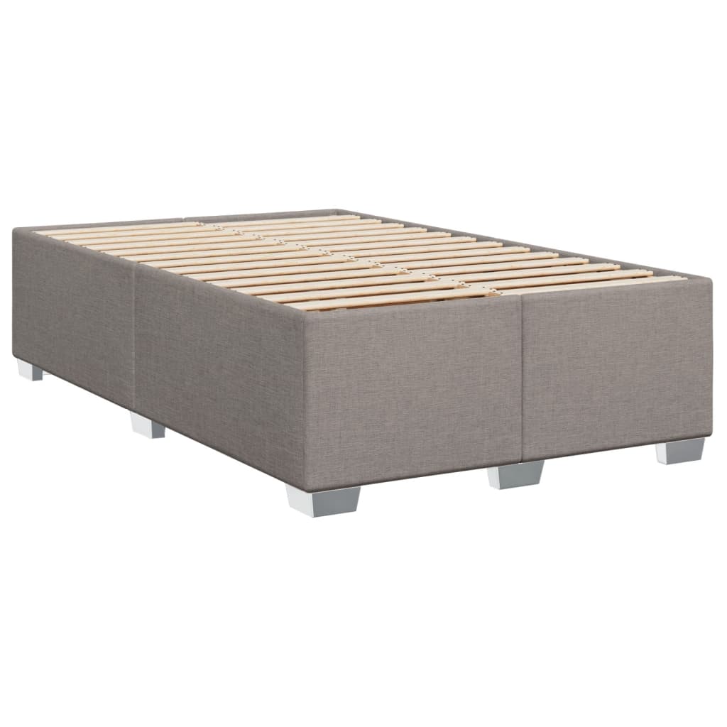 Boxspring met matras stof taupe 90x190 cm