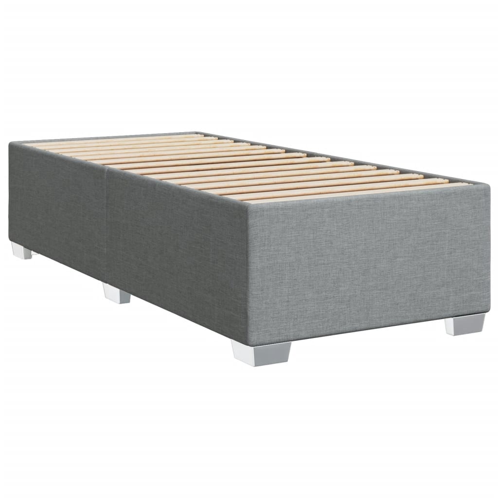 Boxspring met matras stof lichtgrijs 90x190 cm Bedden & bedframes | Creëer jouw Trendy Thuis | Gratis bezorgd & Retour | Trendy.nl