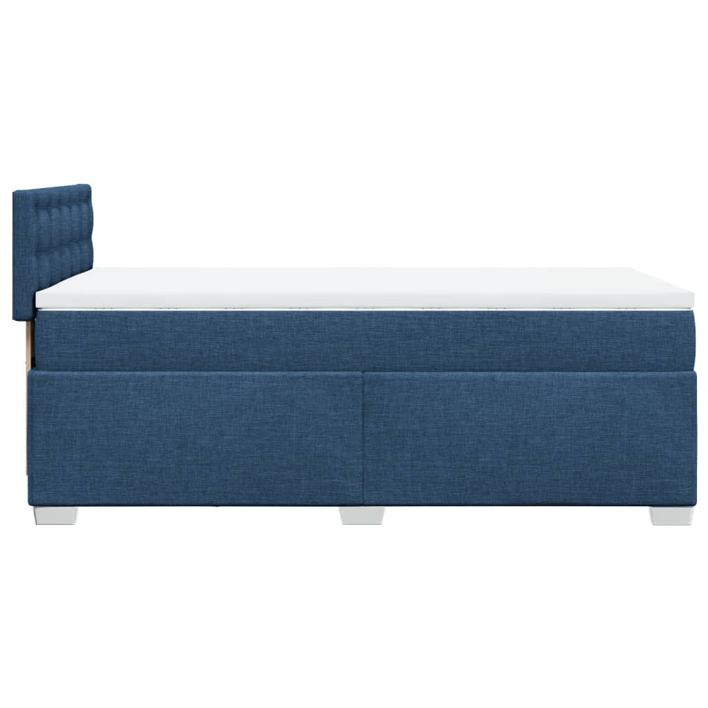 Boxspring met matras stof blauw 90x190 cm Bedden & bedframes | Creëer jouw Trendy Thuis | Gratis bezorgd & Retour | Trendy.nl