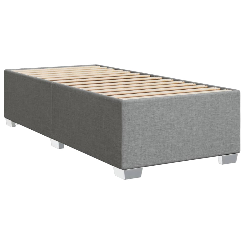 Boxspring met matras stof lichtgrijs 90x200 cm Bedden & bedframes | Creëer jouw Trendy Thuis | Gratis bezorgd & Retour | Trendy.nl