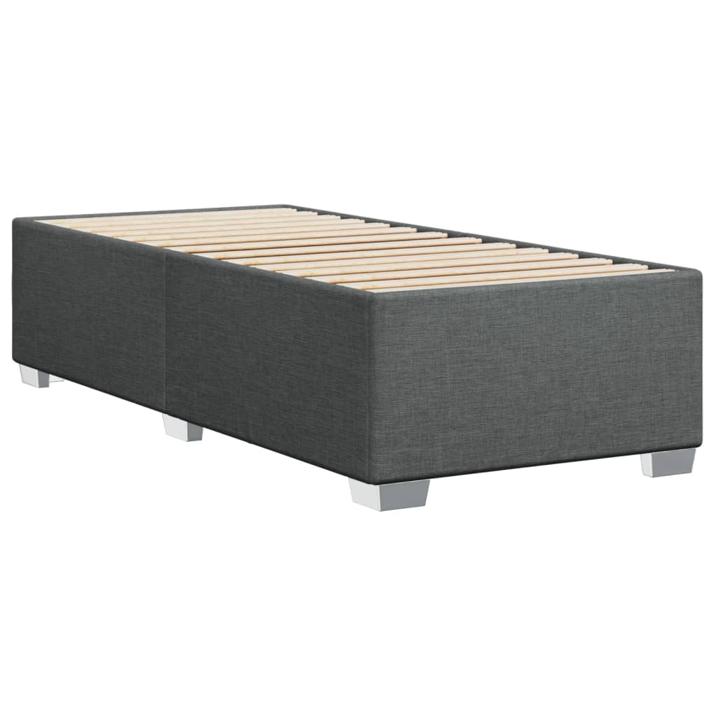 Boxspring met matras stof donkergrijs 90x200 cm Bedden & bedframes | Creëer jouw Trendy Thuis | Gratis bezorgd & Retour | Trendy.nl