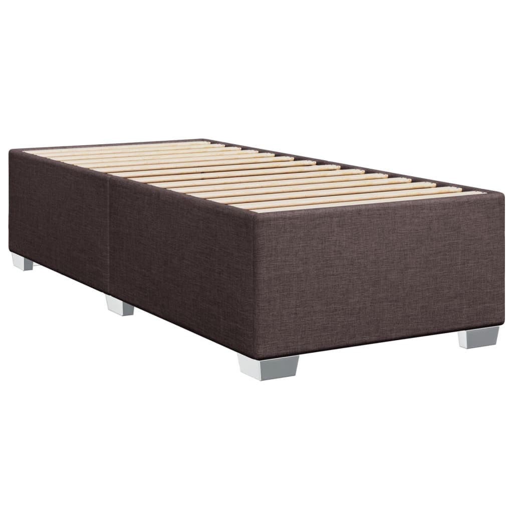 Boxspring met matras stof donkerbruin 90x200 cm Bedden & bedframes | Creëer jouw Trendy Thuis | Gratis bezorgd & Retour | Trendy.nl