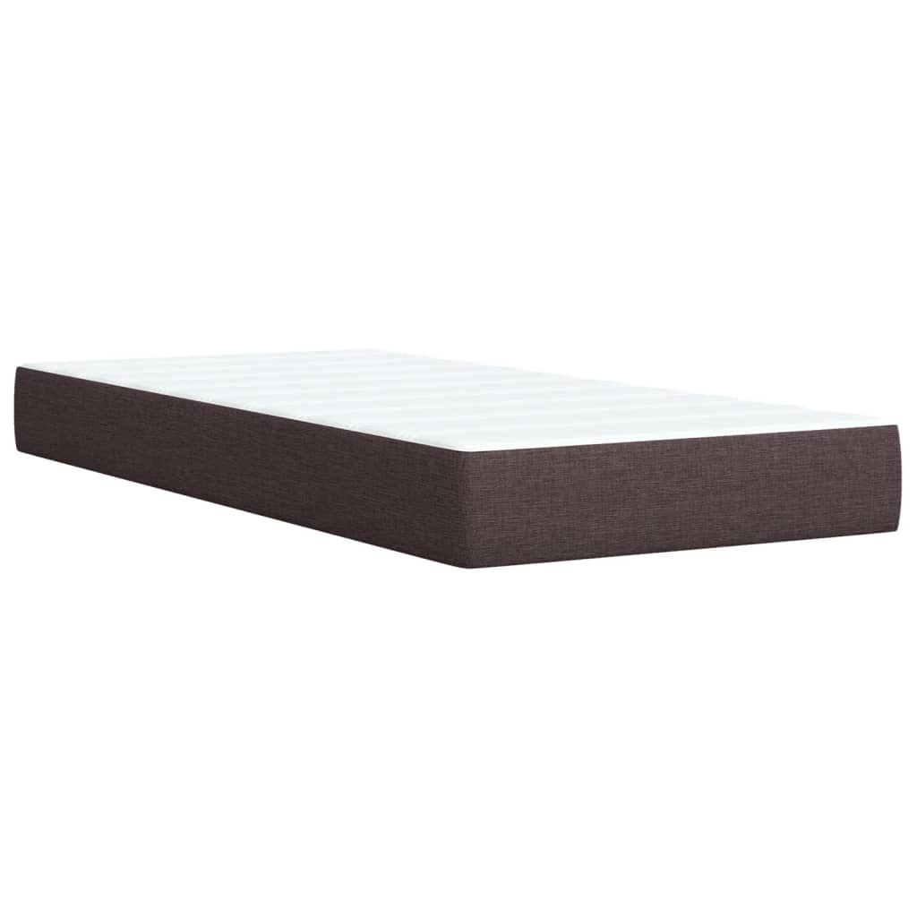 Boxspring met matras stof donkerbruin 90x200 cm Bedden & bedframes | Creëer jouw Trendy Thuis | Gratis bezorgd & Retour | Trendy.nl