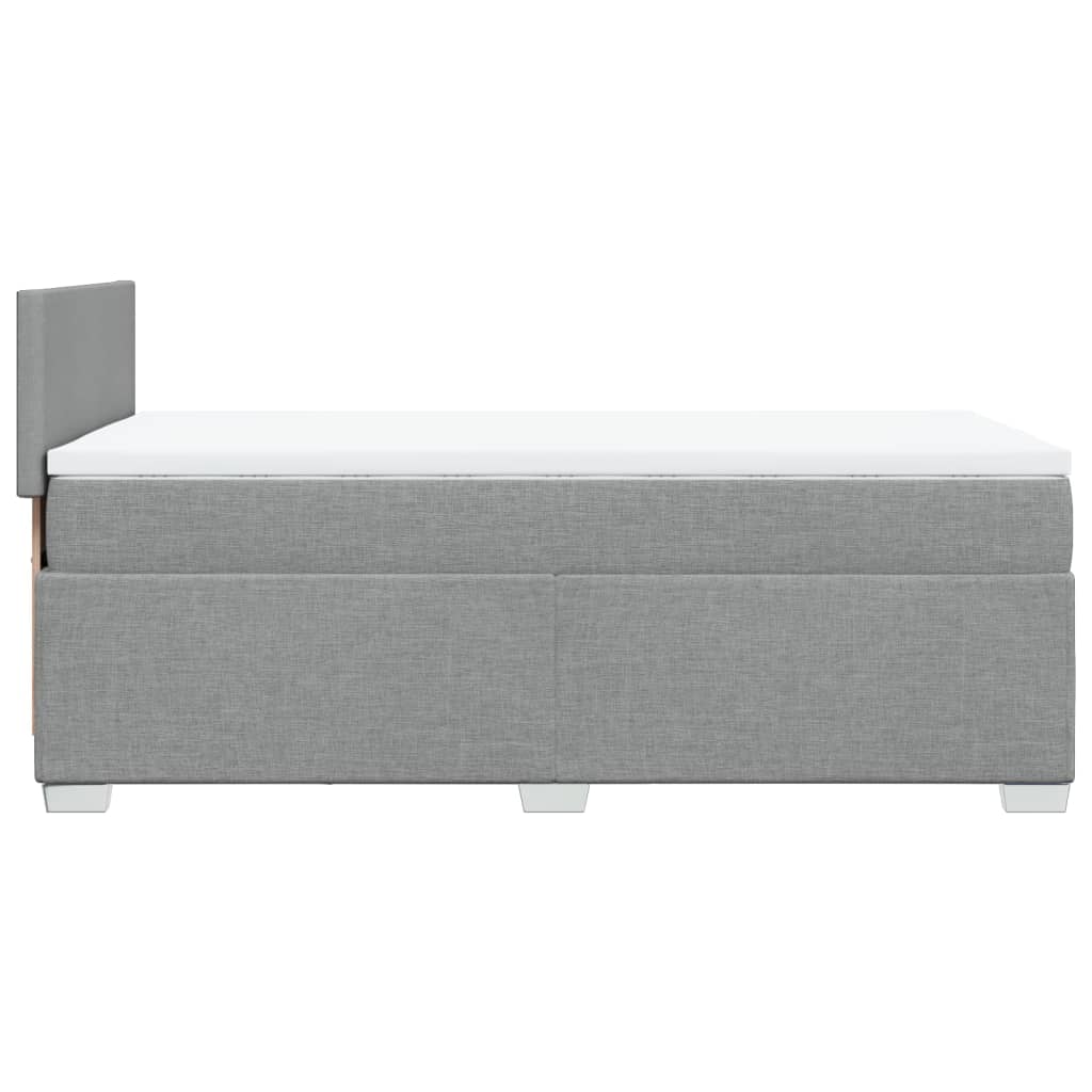 Boxspring met matras stof lichtgrijs 100x200 cm Bedden & bedframes | Creëer jouw Trendy Thuis | Gratis bezorgd & Retour | Trendy.nl