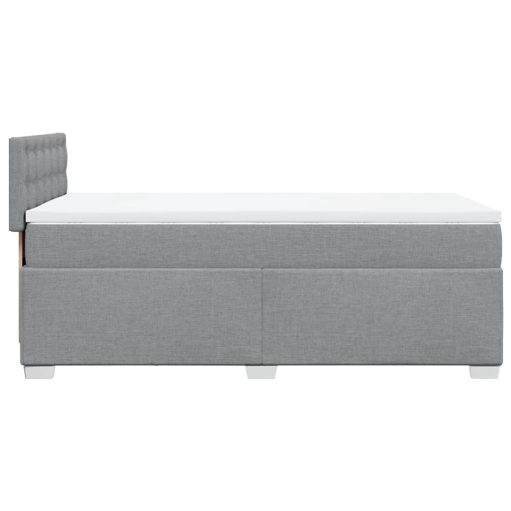 Boxspring met matras stof lichtgrijs 100x200 cm Bedden & bedframes | Creëer jouw Trendy Thuis | Gratis bezorgd & Retour | Trendy.nl