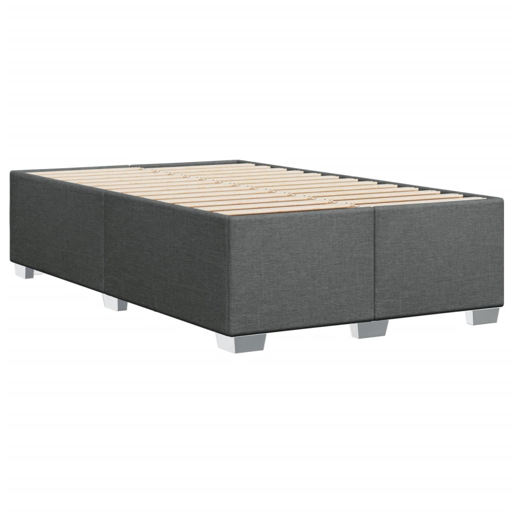 Boxspring met matras stof donkergrijs 120x190 cm Bedden & bedframes | Creëer jouw Trendy Thuis | Gratis bezorgd & Retour | Trendy.nl