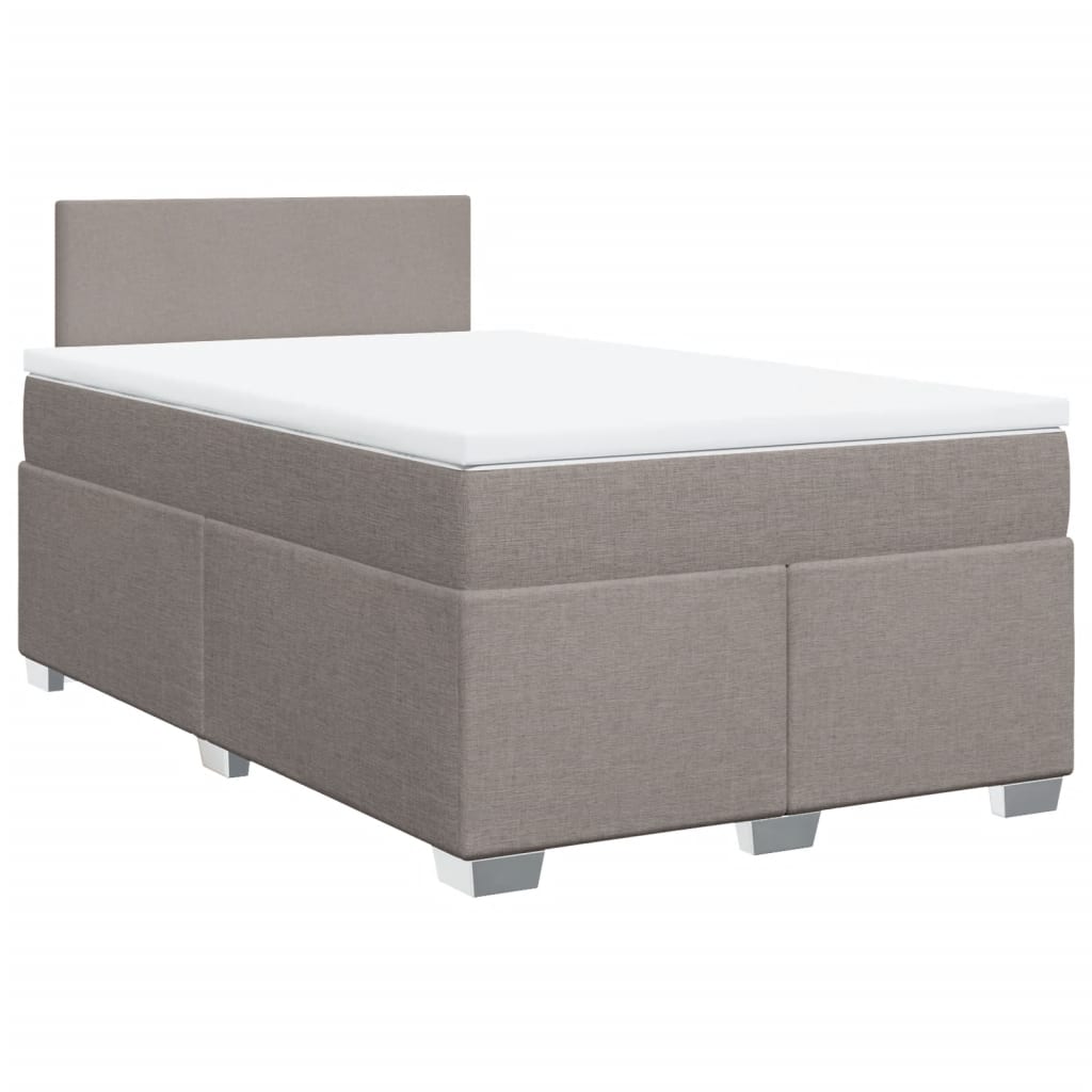 Boxspring met matras stof taupe 120x190 cm Bedden & bedframes | Creëer jouw Trendy Thuis | Gratis bezorgd & Retour | Trendy.nl