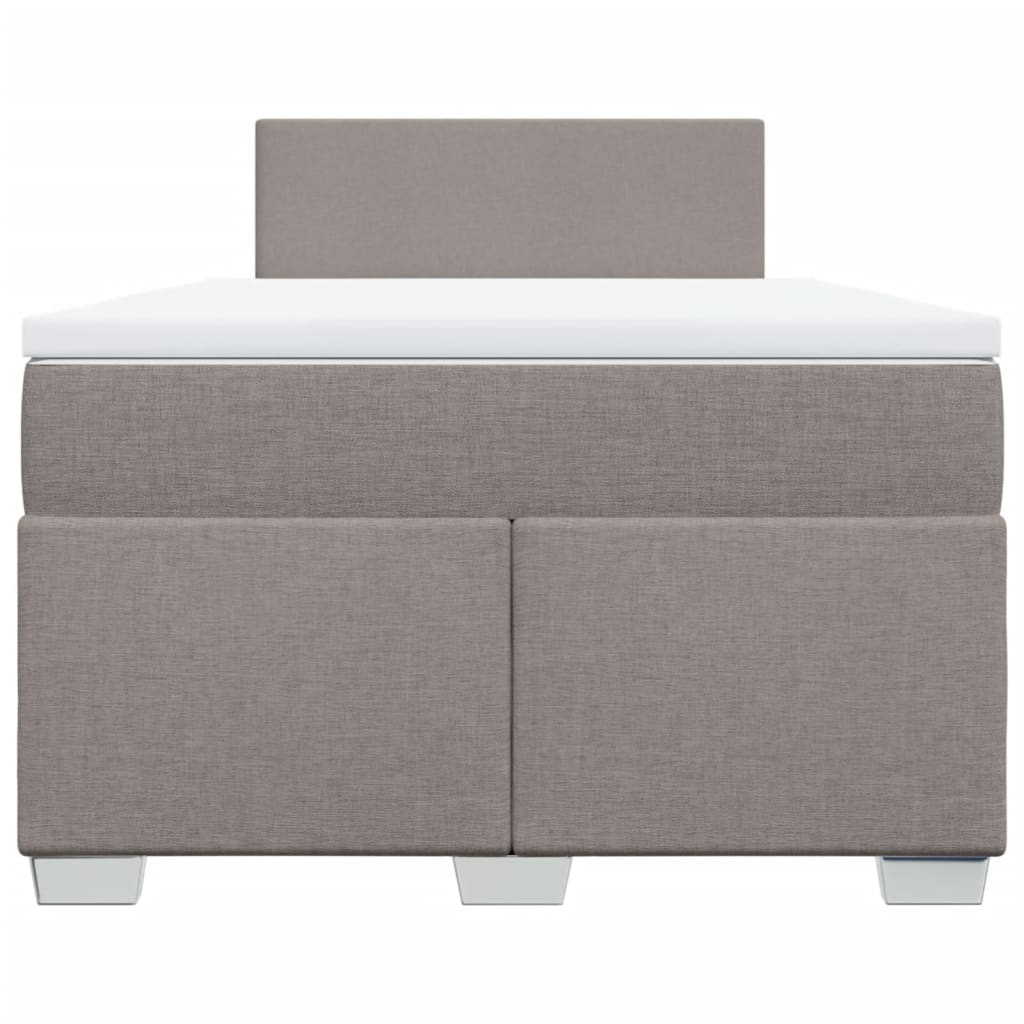 Boxspring met matras stof taupe 120x190 cm Bedden & bedframes | Creëer jouw Trendy Thuis | Gratis bezorgd & Retour | Trendy.nl