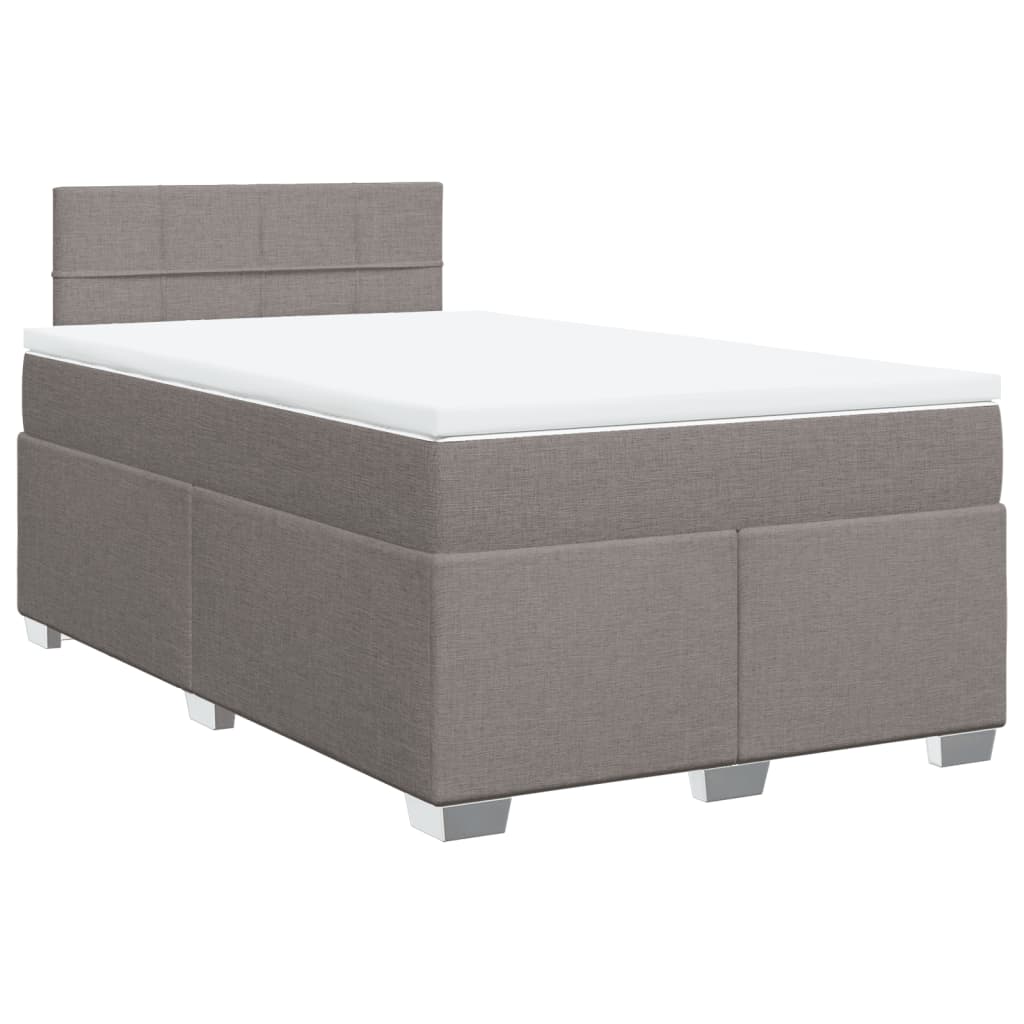 Boxspring met matras stof taupe 120x190 cm Bedden & bedframes | Creëer jouw Trendy Thuis | Gratis bezorgd & Retour | Trendy.nl