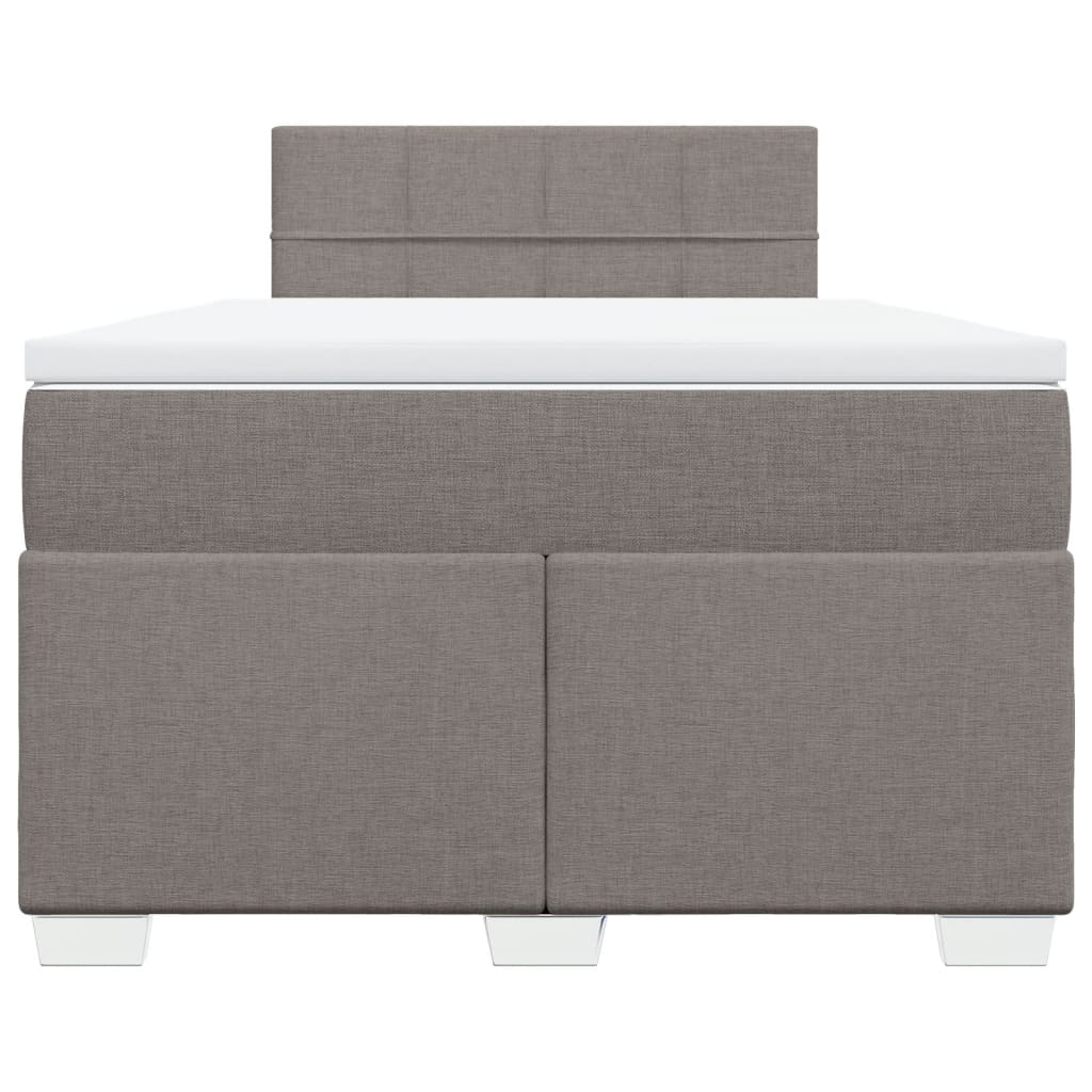 Boxspring met matras stof taupe 120x190 cm Bedden & bedframes | Creëer jouw Trendy Thuis | Gratis bezorgd & Retour | Trendy.nl