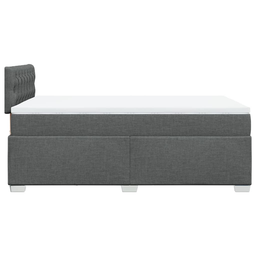 Boxspring met matras stof donkergrijs 120x190 cm Bedden & bedframes | Creëer jouw Trendy Thuis | Gratis bezorgd & Retour | Trendy.nl