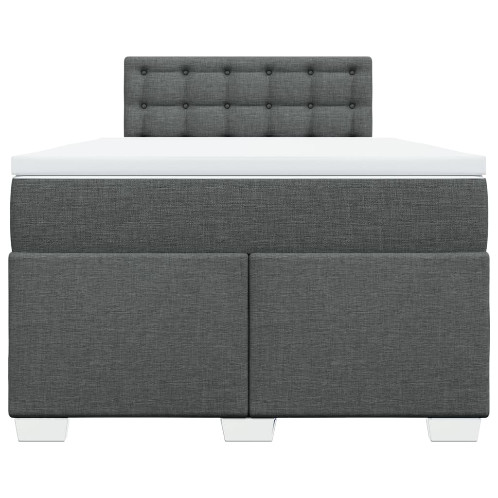 Boxspring met matras stof donkergrijs 120x190 cm Bedden & bedframes | Creëer jouw Trendy Thuis | Gratis bezorgd & Retour | Trendy.nl