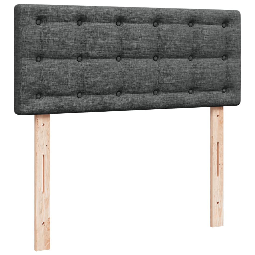 Boxspring met matras stof donkergrijs 120x190 cm Bedden & bedframes | Creëer jouw Trendy Thuis | Gratis bezorgd & Retour | Trendy.nl