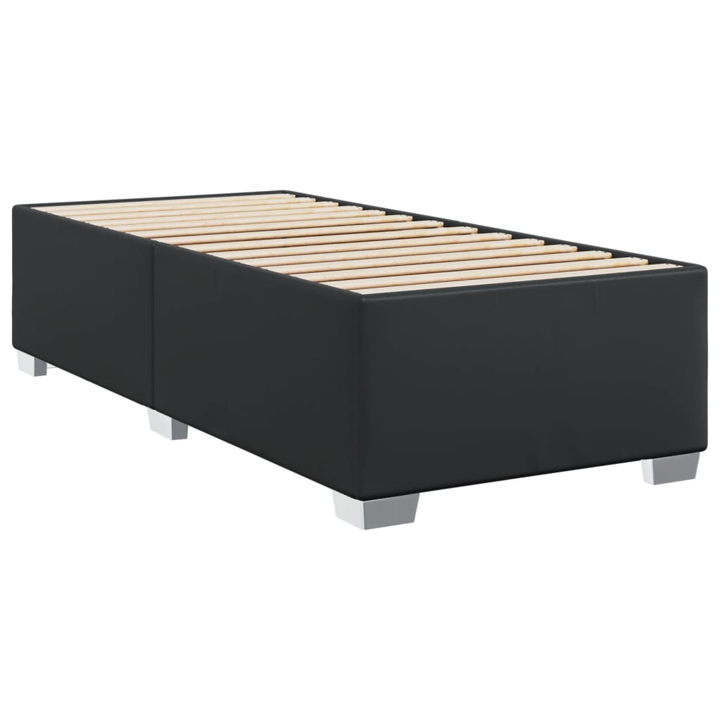 Boxspring met matras kunstleer zwart 80x200 cm Bedden & bedframes | Creëer jouw Trendy Thuis | Gratis bezorgd & Retour | Trendy.nl