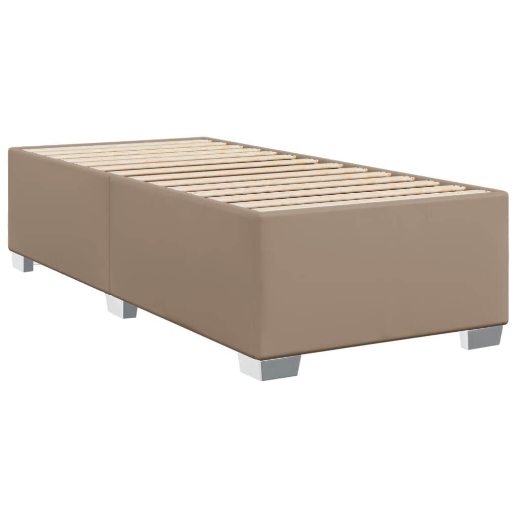 Boxspring met matras kunstleer cappuccinokleurig 90x190 cm Bedden & bedframes | Creëer jouw Trendy Thuis | Gratis bezorgd & Retour | Trendy.nl