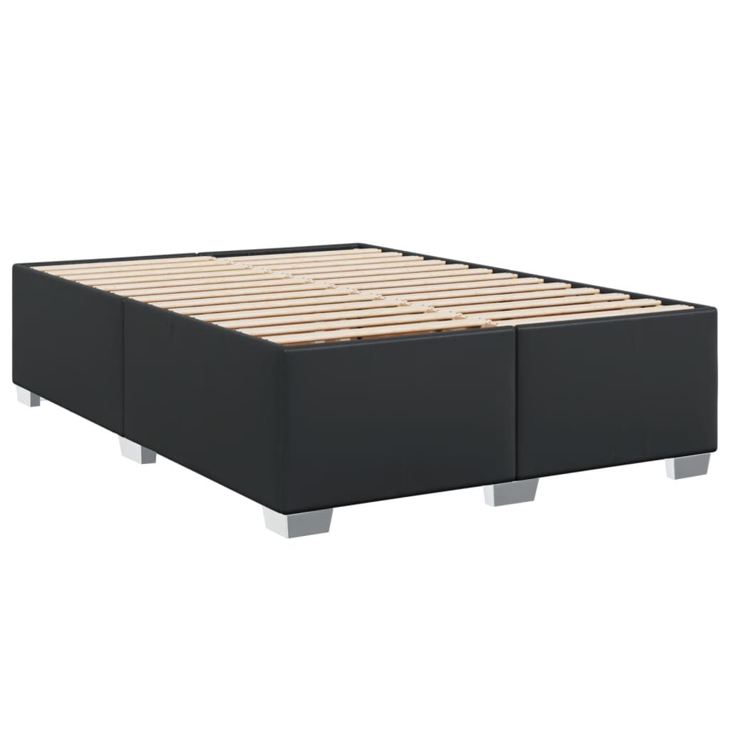 Boxspring met matras kunstleer zwart 140x200 cm Bedden & bedframes | Creëer jouw Trendy Thuis | Gratis bezorgd & Retour | Trendy.nl