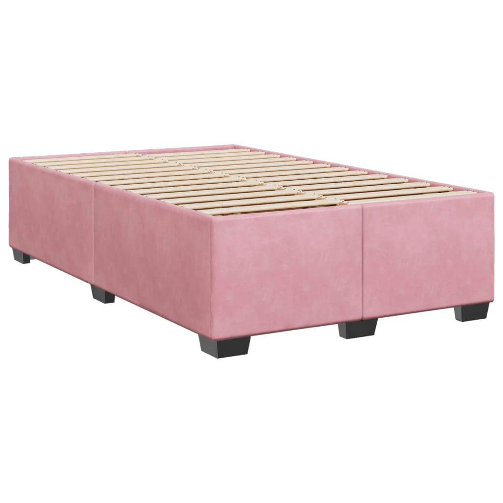 Boxspring met matras fluweel roze 120x200 cm Bedden & bedframes | Creëer jouw Trendy Thuis | Gratis bezorgd & Retour | Trendy.nl