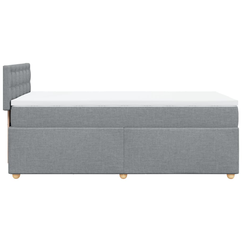 Boxspring met matras stof lichtgrijs 80x200 cm Bedden & bedframes | Creëer jouw Trendy Thuis | Gratis bezorgd & Retour | Trendy.nl