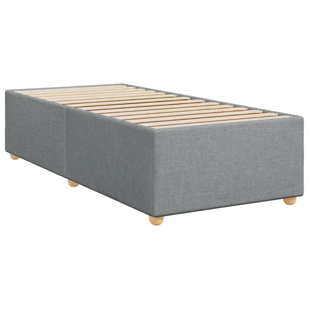 Boxspring met matras stof lichtgrijs 80x200 cm Bedden & bedframes | Creëer jouw Trendy Thuis | Gratis bezorgd & Retour | Trendy.nl