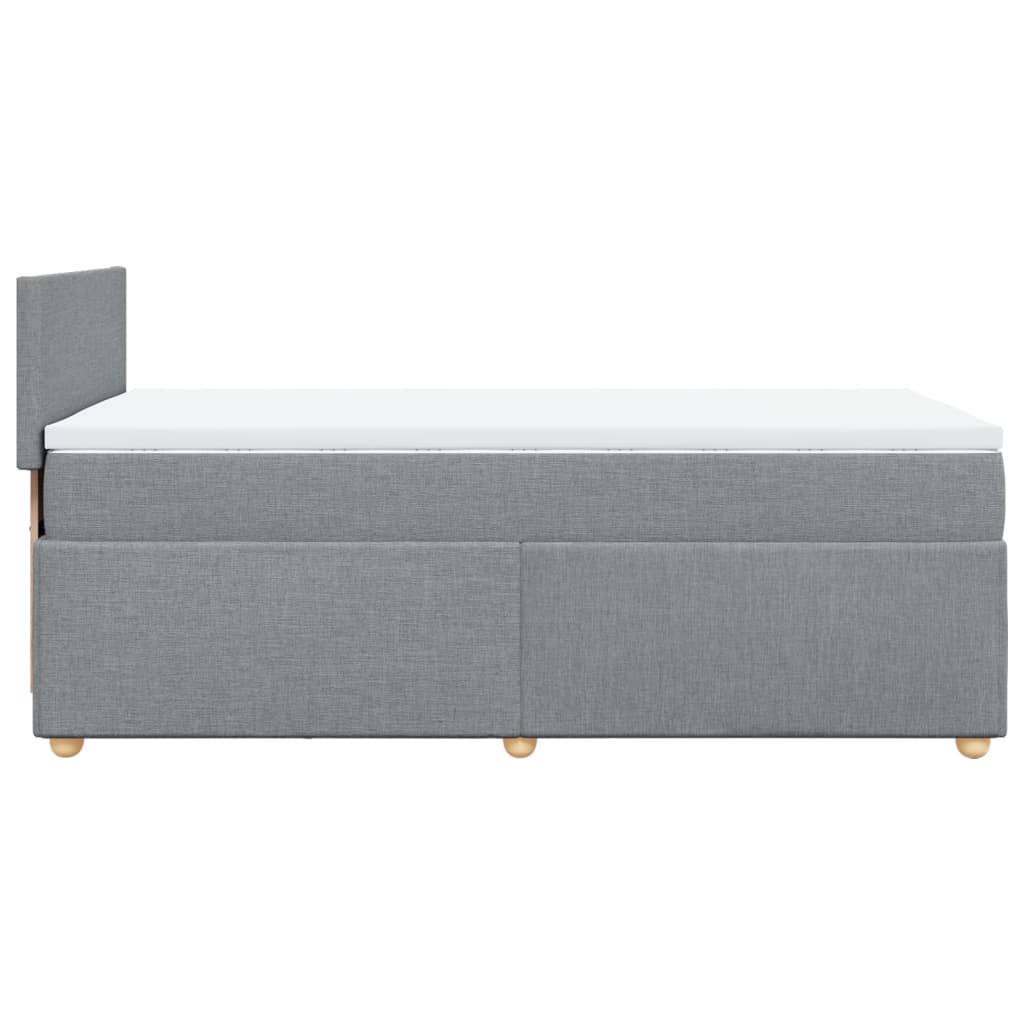 Boxspring met matras stof lichtgrijs 90x190 cm Bedden & bedframes | Creëer jouw Trendy Thuis | Gratis bezorgd & Retour | Trendy.nl