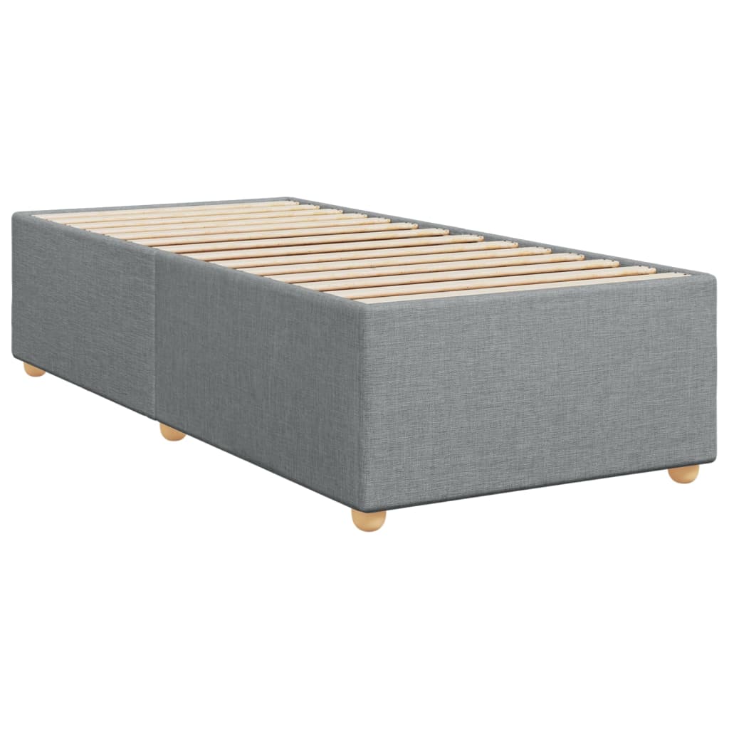 Boxspring met matras stof lichtgrijs 90x190 cm Bedden & bedframes | Creëer jouw Trendy Thuis | Gratis bezorgd & Retour | Trendy.nl