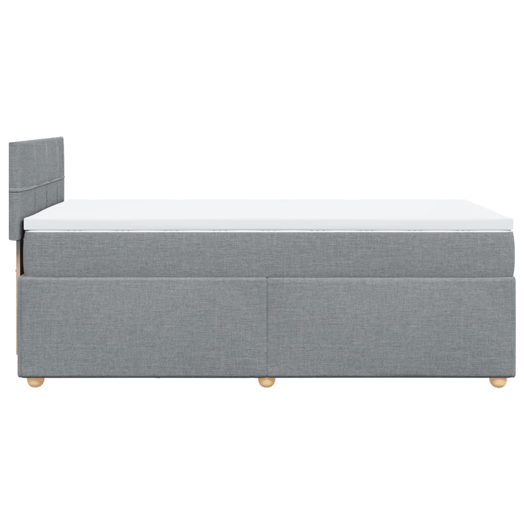 Boxspring met matras stof lichtgrijs 90x190 cm Bedden & bedframes | Creëer jouw Trendy Thuis | Gratis bezorgd & Retour | Trendy.nl