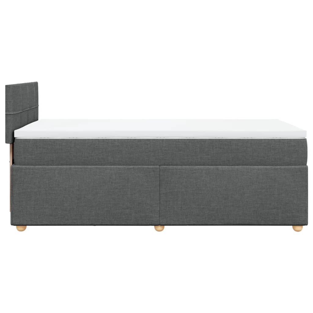 Boxspring met matras stof donkergrijs 90x190 cm Bedden & bedframes | Creëer jouw Trendy Thuis | Gratis bezorgd & Retour | Trendy.nl