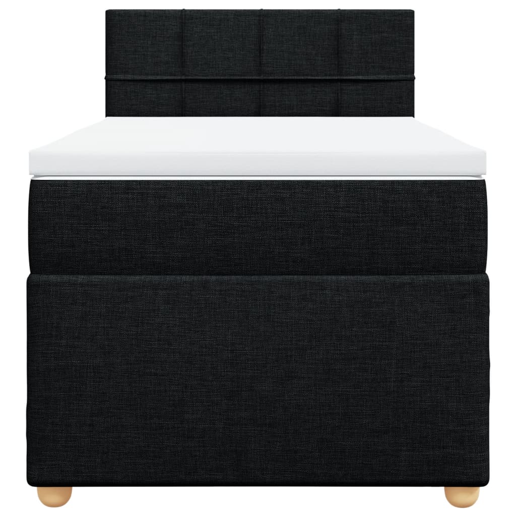 Boxspring met matras stof zwart 90x190 cm Bedden & bedframes | Creëer jouw Trendy Thuis | Gratis bezorgd & Retour | Trendy.nl