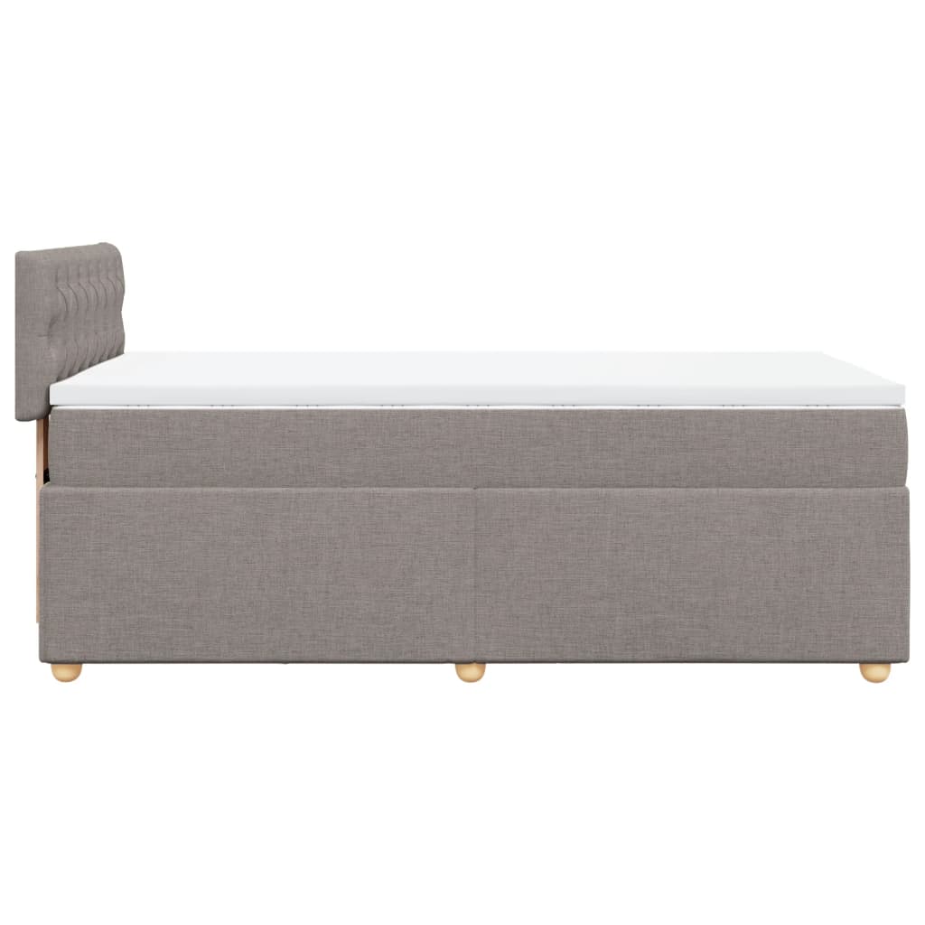 Boxspring met matras stof taupe 90x190 cm Bedden & bedframes | Creëer jouw Trendy Thuis | Gratis bezorgd & Retour | Trendy.nl