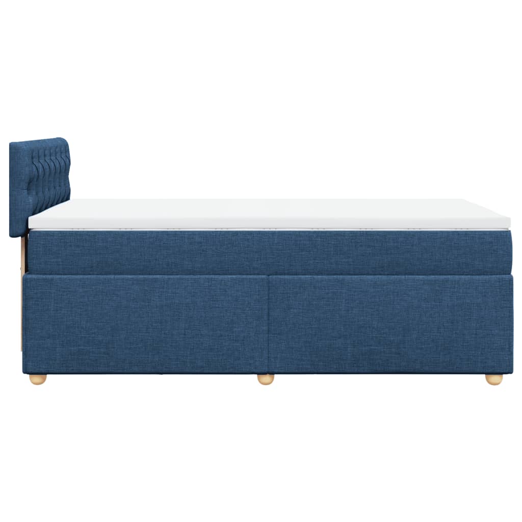 Boxspring met matras stof blauw 90x190 cm Bedden & bedframes | Creëer jouw Trendy Thuis | Gratis bezorgd & Retour | Trendy.nl