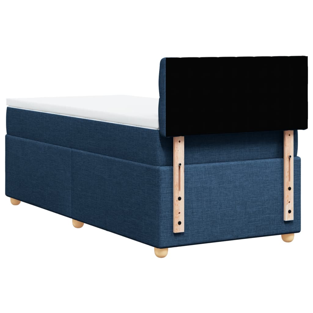 Boxspring met matras stof blauw 90x190 cm Bedden & bedframes | Creëer jouw Trendy Thuis | Gratis bezorgd & Retour | Trendy.nl